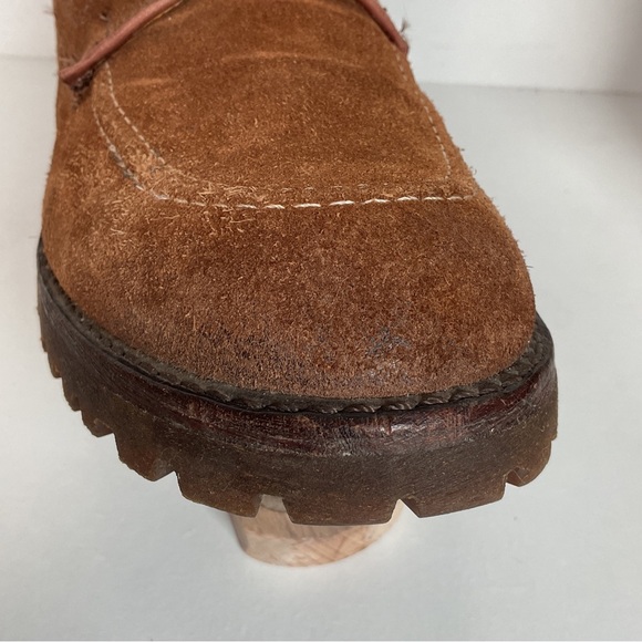 Frye Will Suede Lug Boots 11 M USA Made Rough Out - Picture 14 of 16